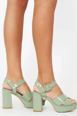 AMMA GREEN PATENT/SUEDE