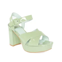 AMMA GREEN PATENT/SUEDE