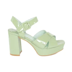 AMMA GREEN PATENT/SUEDE