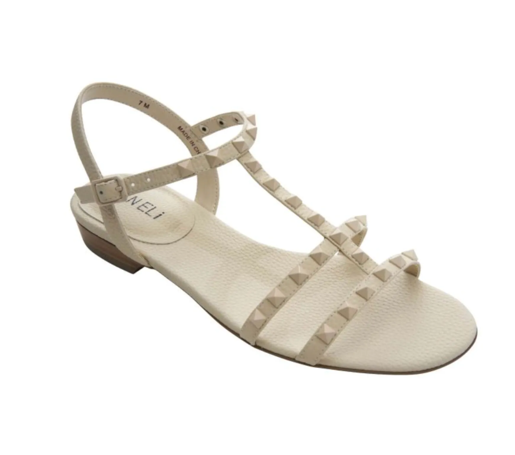 BRUNEL CREAM MILLED LEATHER