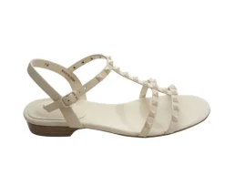 BRUNEL CREAM MILLED LEATHER