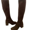 CAROLYN CHOCOLATE STRETCH SUEDE