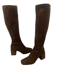 CAROLYN CHOCOLATE STRETCH SUEDE