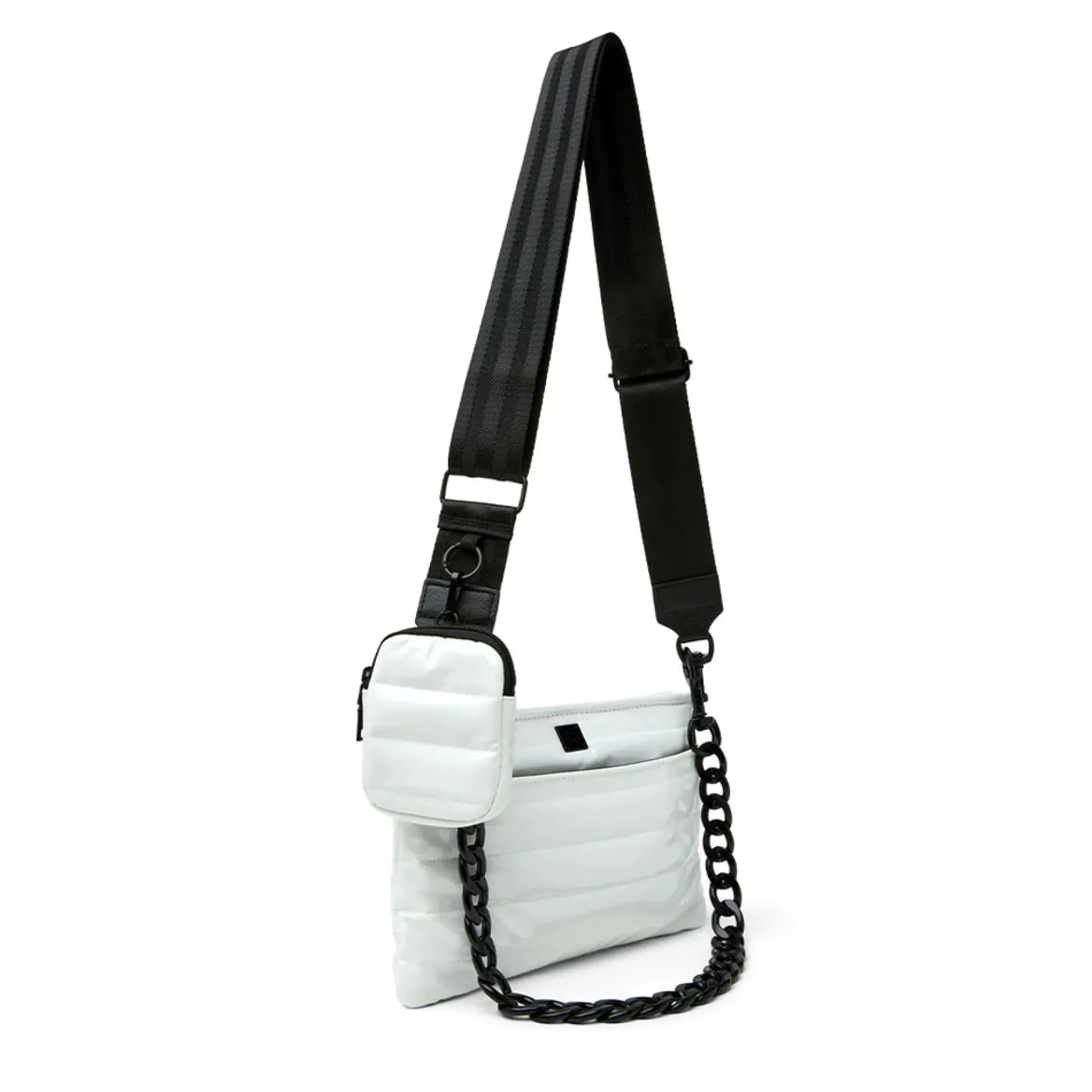 DOWNTOWN CROSSBODY WHITE PATENT