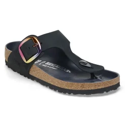 GIZEH BIG BUCKLE BLACK NUBUCK W/IRIDESCENT BUCKLE