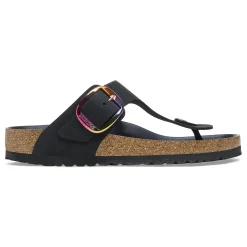 GIZEH BIG BUCKLE BLACK NUBUCK W/IRIDESCENT BUCKLE