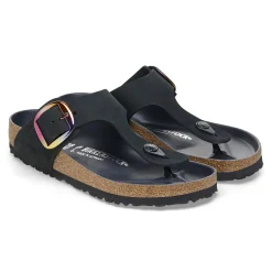 GIZEH BIG BUCKLE BLACK NUBUCK W/IRIDESCENT BUCKLE