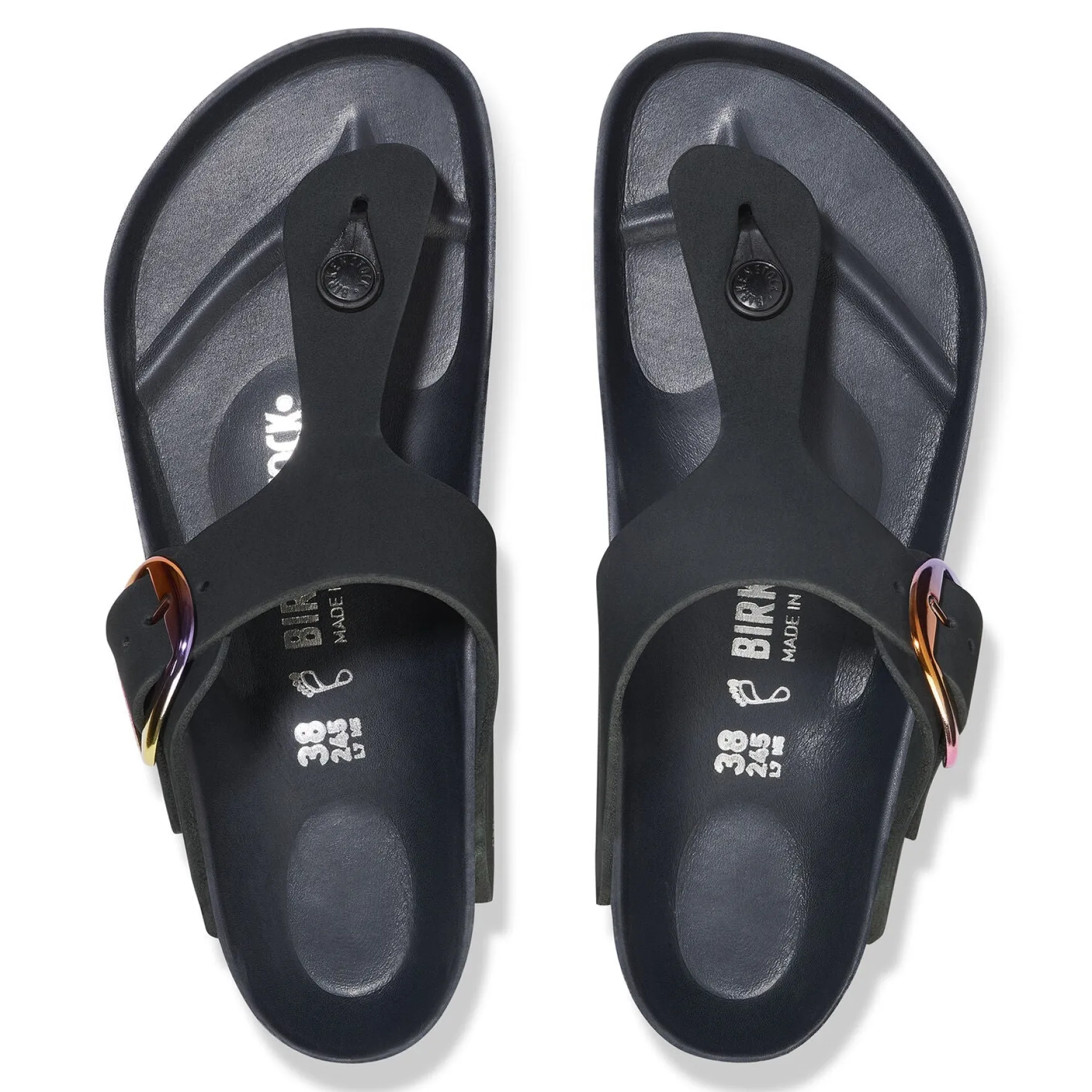 GIZEH BIG BUCKLE BLACK NUBUCK W/IRIDESCENT BUCKLE