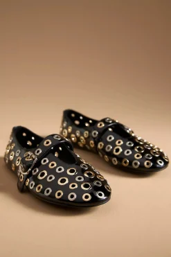 HOLED BLACK WITH GOLD/SILVER GROMMETS