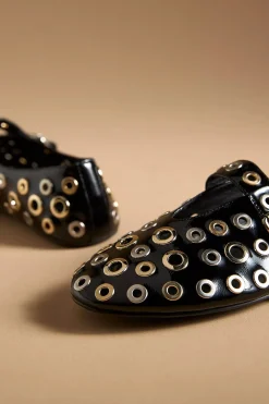 HOLED BLACK WITH GOLD/SILVER GROMMETS