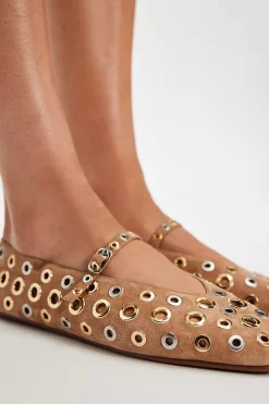 HOLED BROWN SUEDE