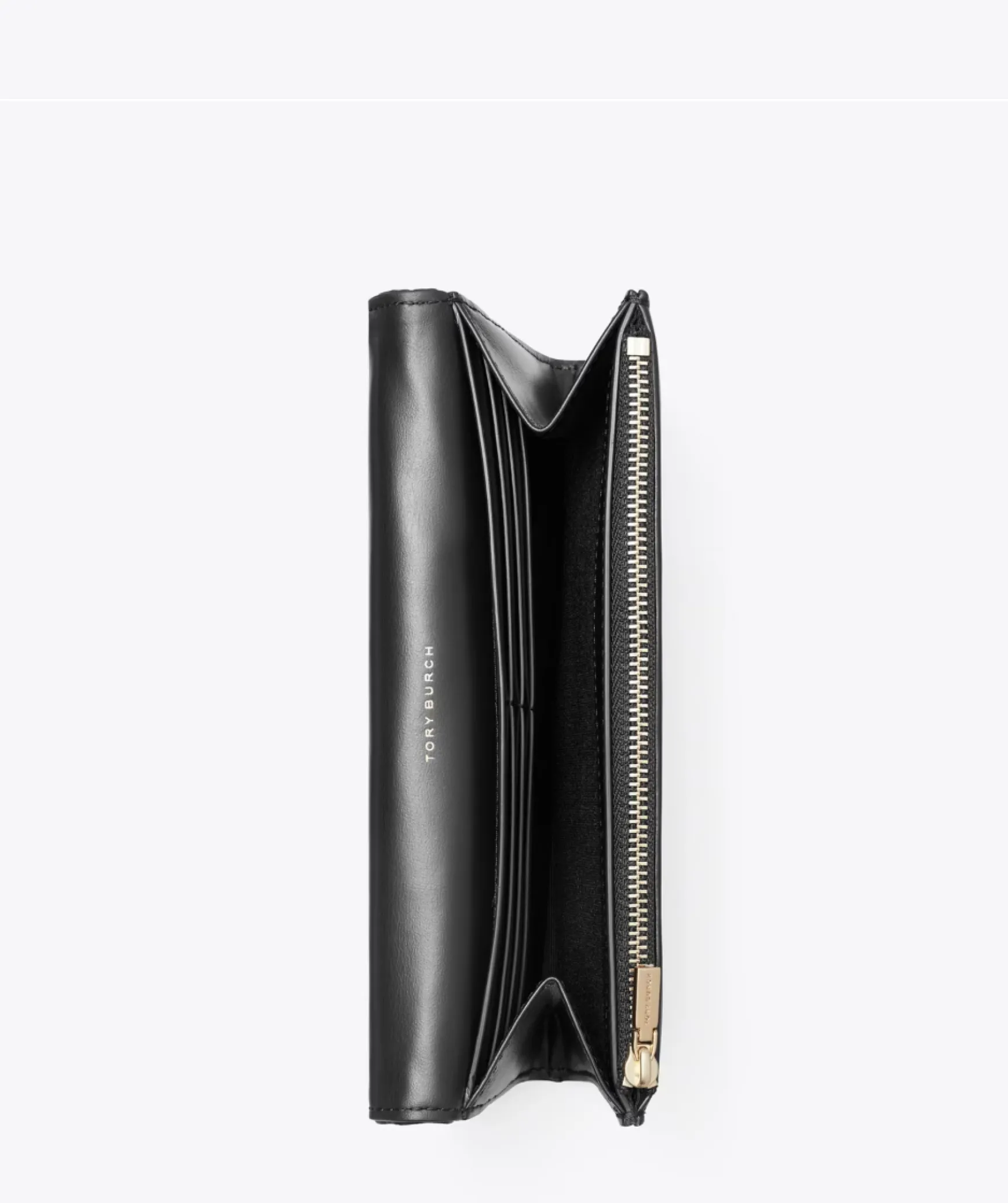 KIRA DIAMOND QUILT FLAP WALLET BLACK