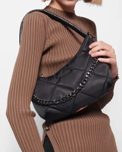 MADISON QUILTED SHOULDER SMALL BLACK