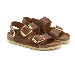 MILANO BIG BUCKLE COGNAC OILED LEATHER