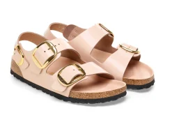 MILANO BIG BUCKLE HIGH SHINE BEIGE