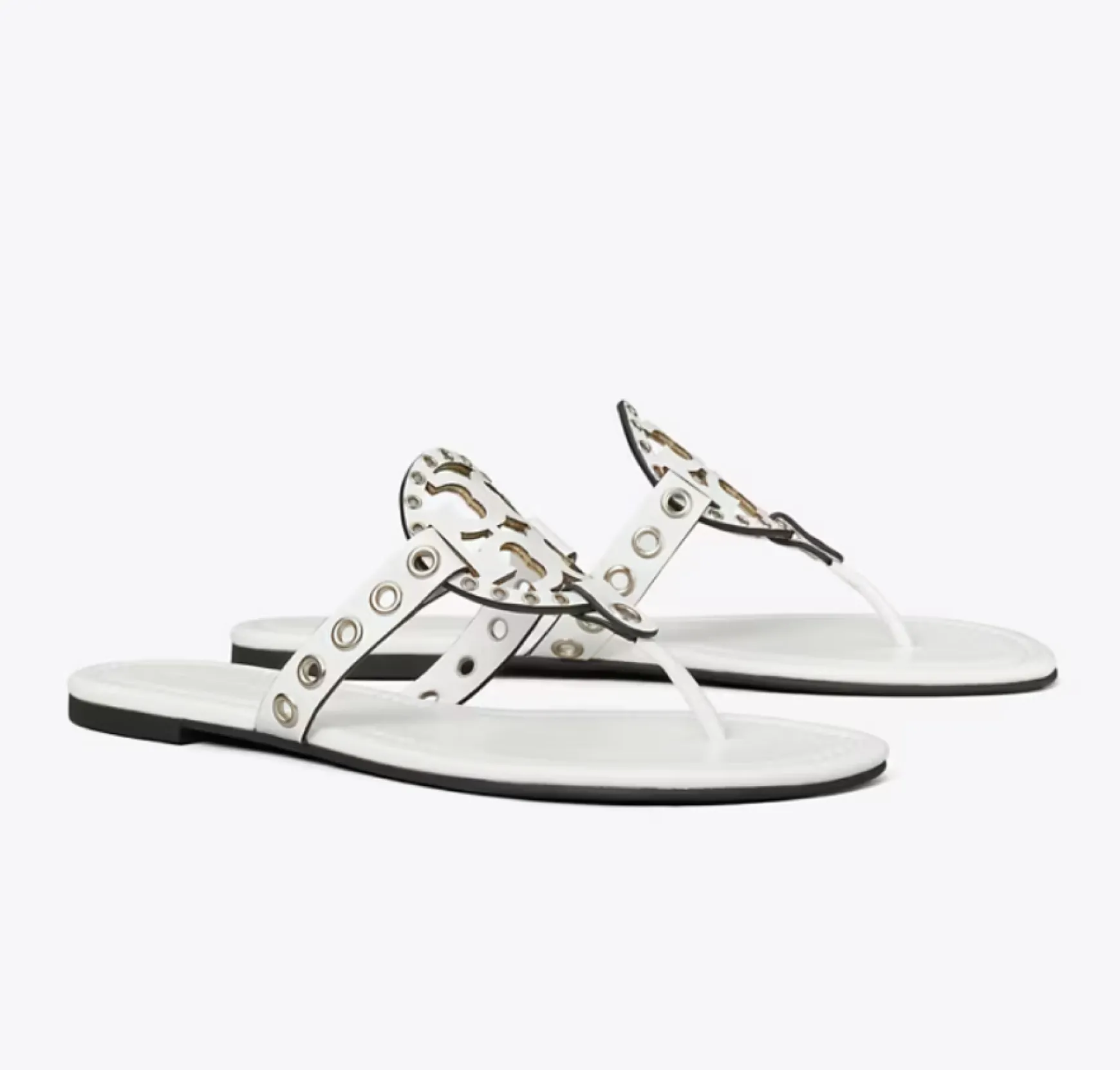 MILLER EYELET SANDAL CLOUD/SILVER