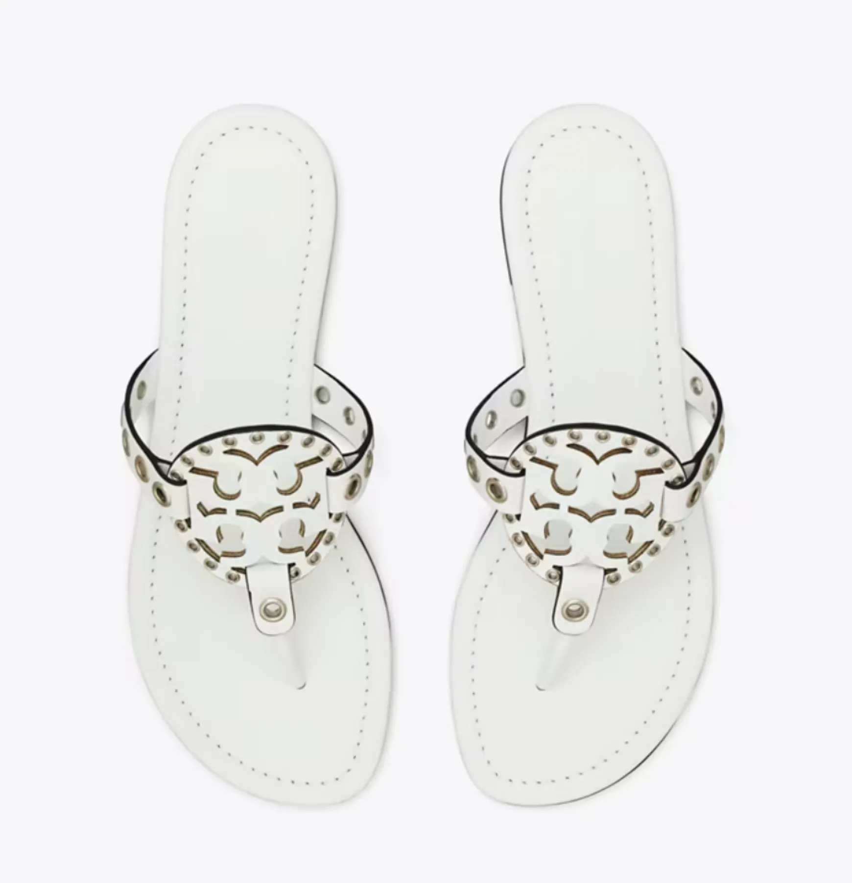 MILLER EYELET SANDAL CLOUD/SILVER