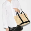 RAFFIA SMALL TOTE BLACK LACQUER
