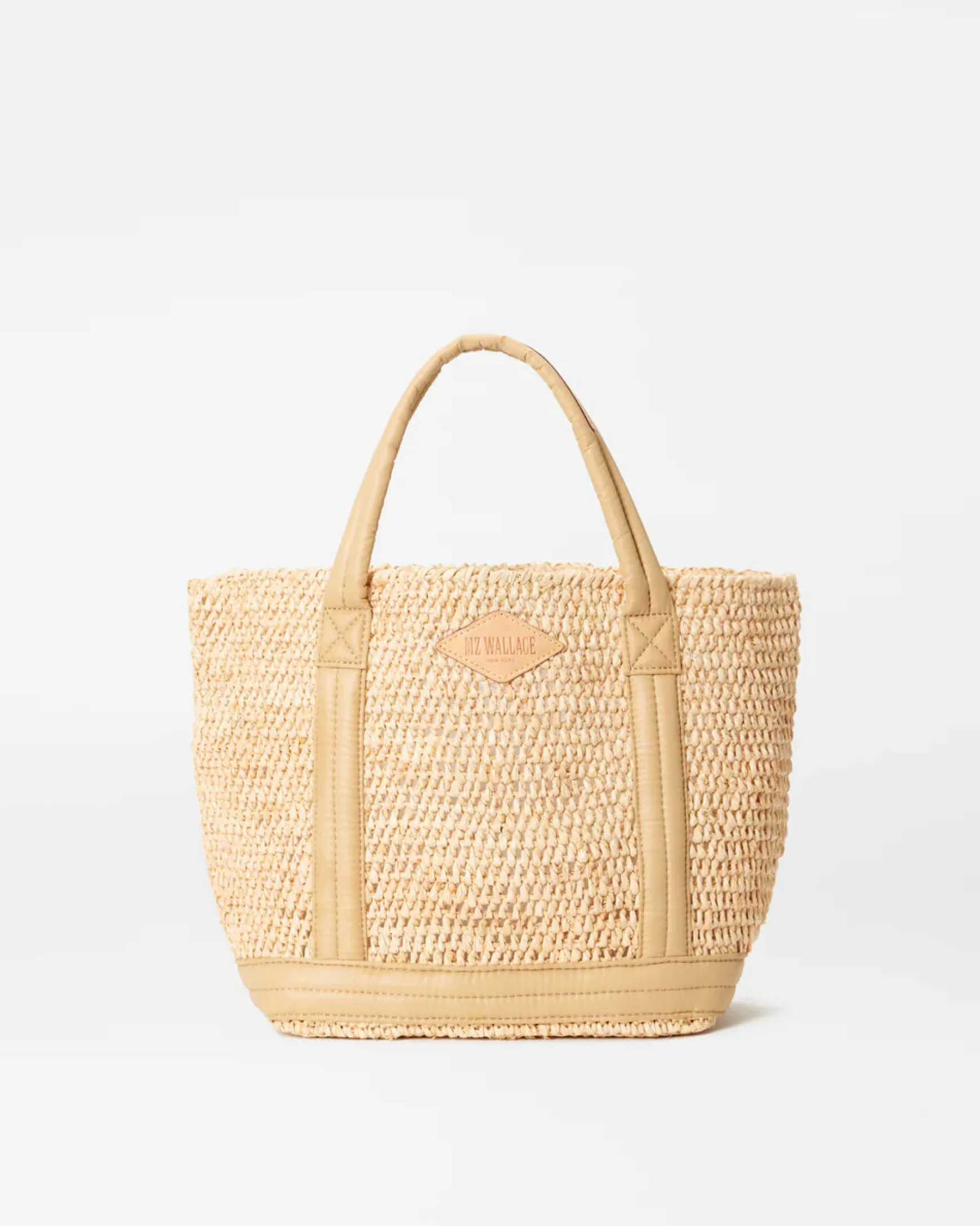 RAFFIA SMALL TOTE CAMEL