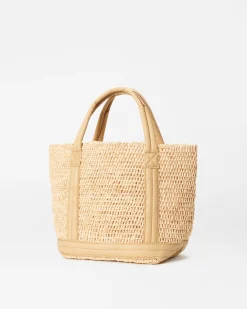 RAFFIA SMALL TOTE CAMEL