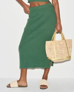 RAFFIA SMALL TOTE LT GOLD W/SEQUINS