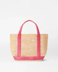 RAFFIA SMALL TOTE ZINNIA