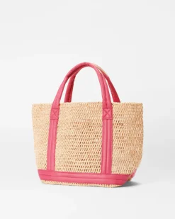 RAFFIA SMALL TOTE ZINNIA