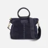 SHEILA MEDIUM SATCHEL NAVY SUEDE